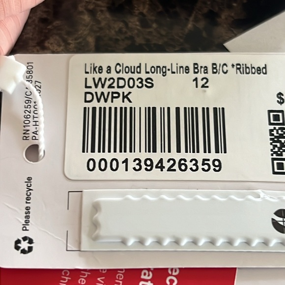 LULULEMON LIKE A CLOUD LONG LINE BRA B/C RIBBED ROSE BLUSH SIZE 12 NWT - Picture 7 of 7